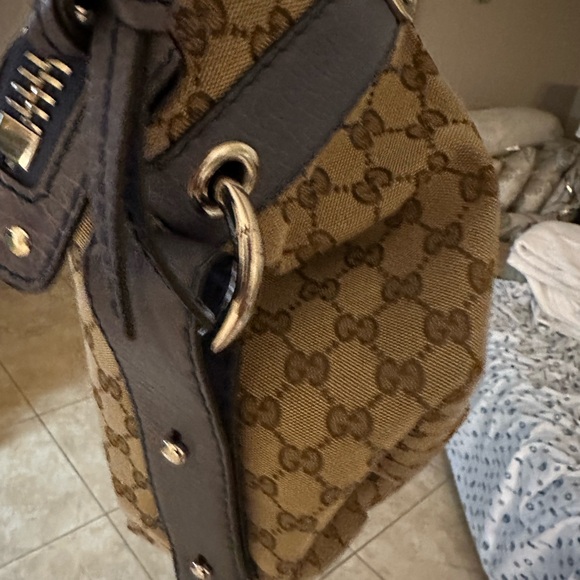 Gucci canvas horsebit hobo shoulder bag - Picture 3 of 12